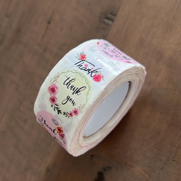 500 pcs Thank You Stickers 1" inch (8 Designs) - Picture 1 of 5